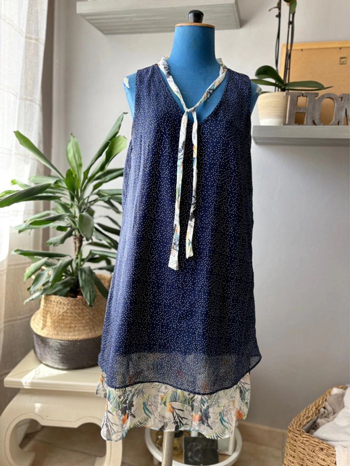 Robe à motif et à pois - fluide - belle qualité - Smash! - taille XL/42