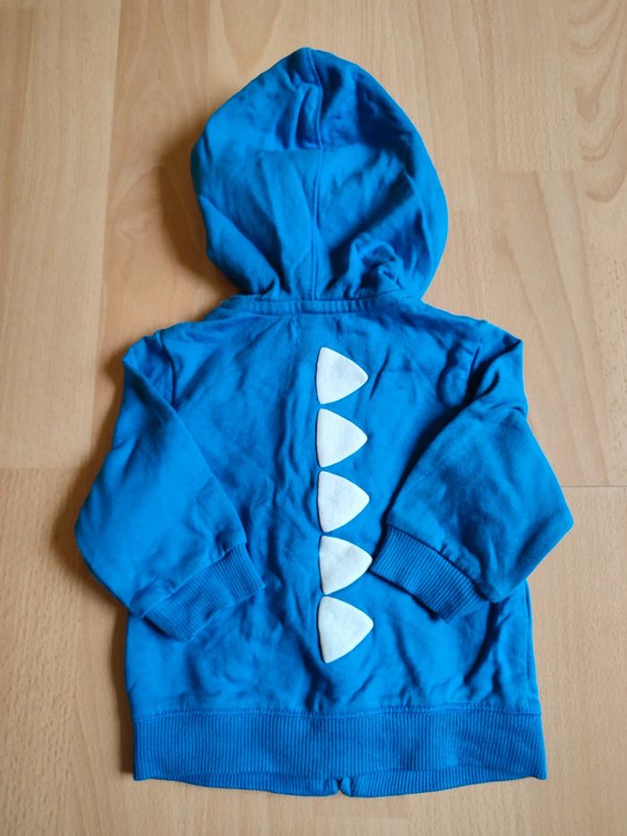 Sweat à capuche zippé bleu Kiabi en 3M - photo numéro 2