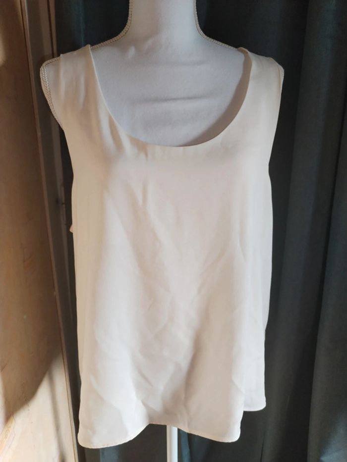 Débardeur crème beige taille 48
