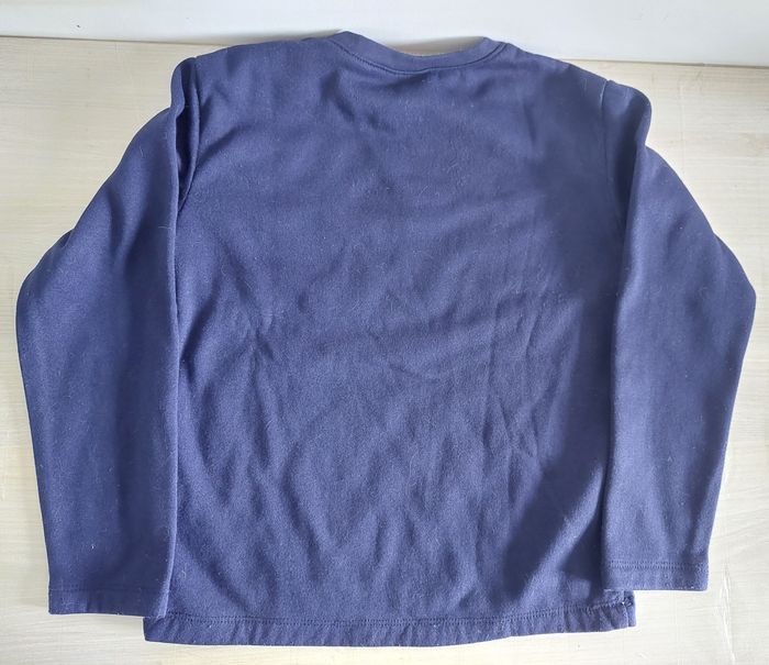 Pull bleu marine et rouge garçon 8ans - photo numéro 3