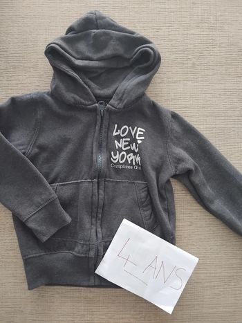 Gilet à capuche 3/4 ans