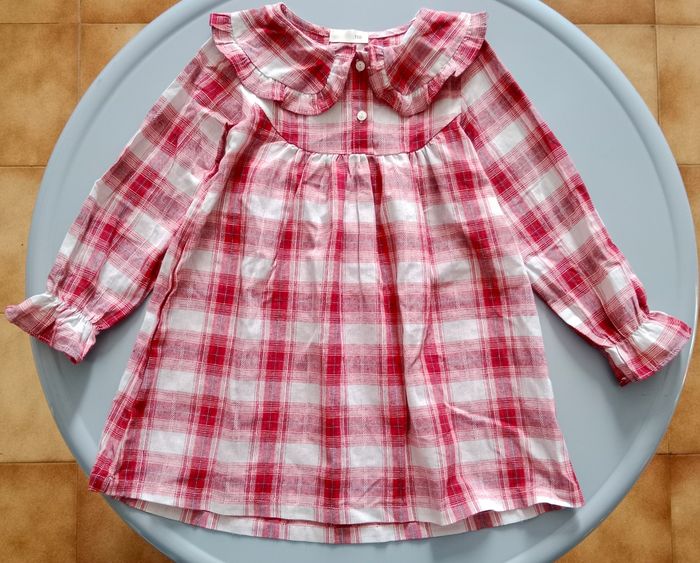 Robe à grand col fillette 5ans