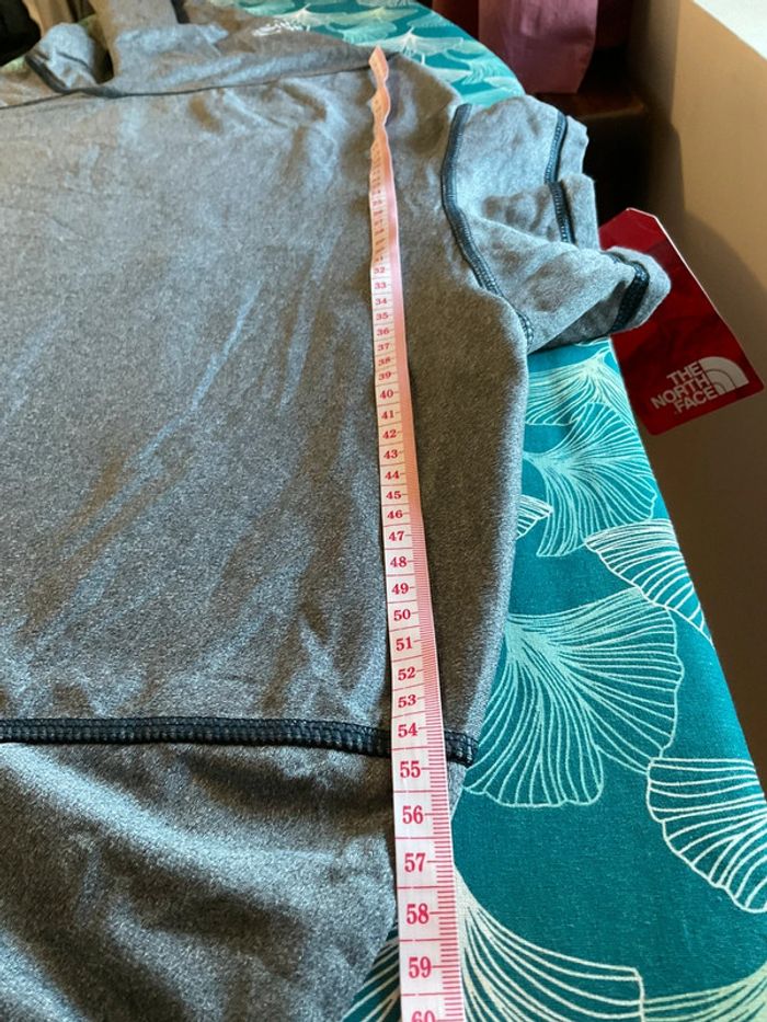 Sweat long léger 1/4zip pour homme The North Face gris chiné foncé taille XXL 187 - photo numéro 10