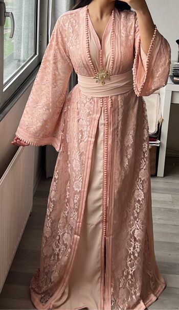 Tekchita dentelle rose poudrée