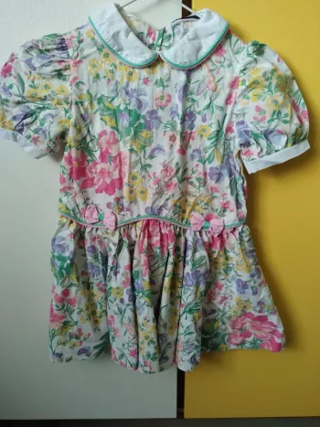 Robe dress retro vintage printemps été fleurs flower baby girl country cottage