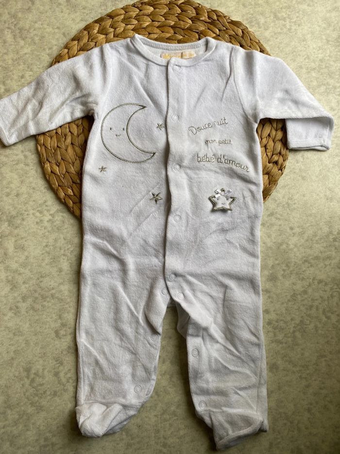 Pyjama blanc mixte 6 mois