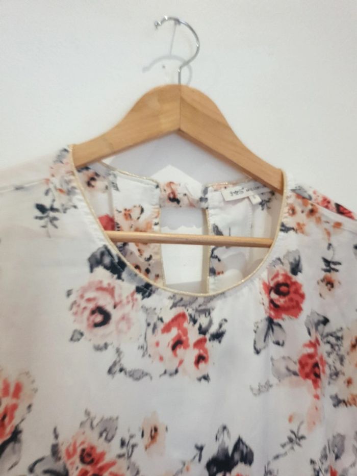 Blouse type soie fleurie A1177 - photo numéro 2