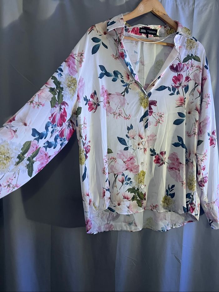 Chemise à fleur Zara - photo numéro 3