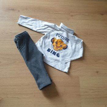 💚 Ensemble tee-shirt sous pull et pantalon 12 mois Disney #emyfleury_12moisgarçon
