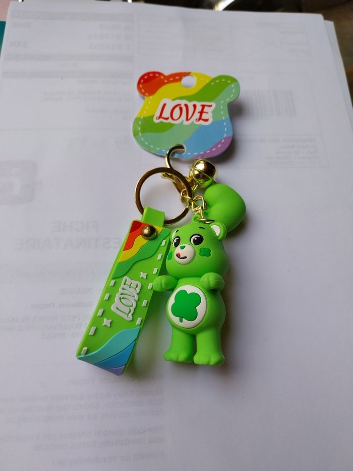 Porte-clés bisounours vert