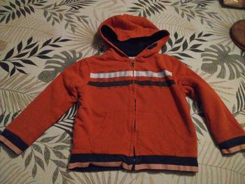 Gilet intérieur sherpa rouge orangé Orchestra 8 ans