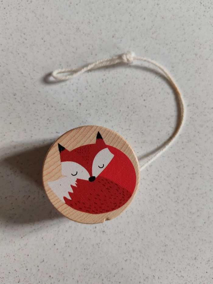 Yoyo en bois avec illustration renard