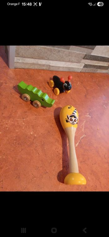 Lot de 3 jouets en bois
