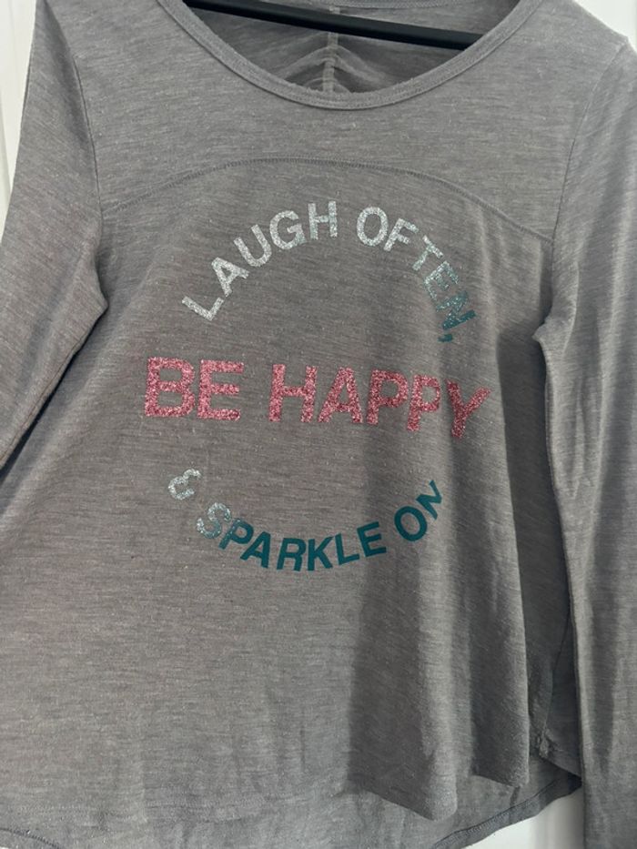 Tee-shirt manche longue pailletée fille 12ans - photo numéro 4