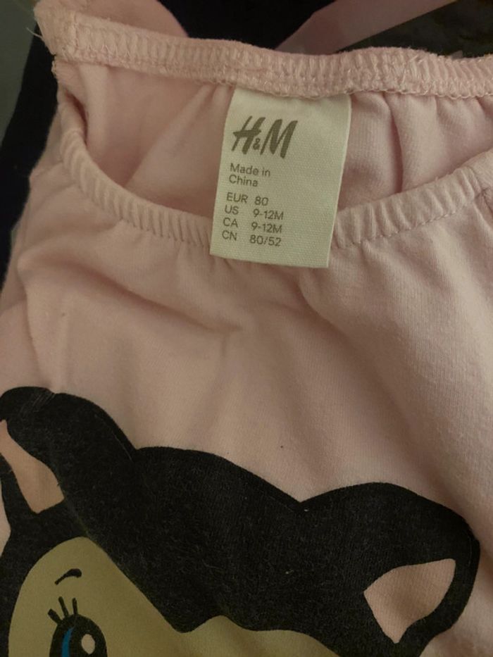 T-shirt manches longues H&M 9-12 mois - photo numéro 3