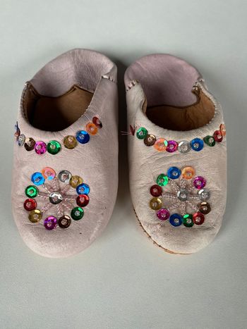 Babouches chaussures pantoufles chaussons fait main Taille 2 ans