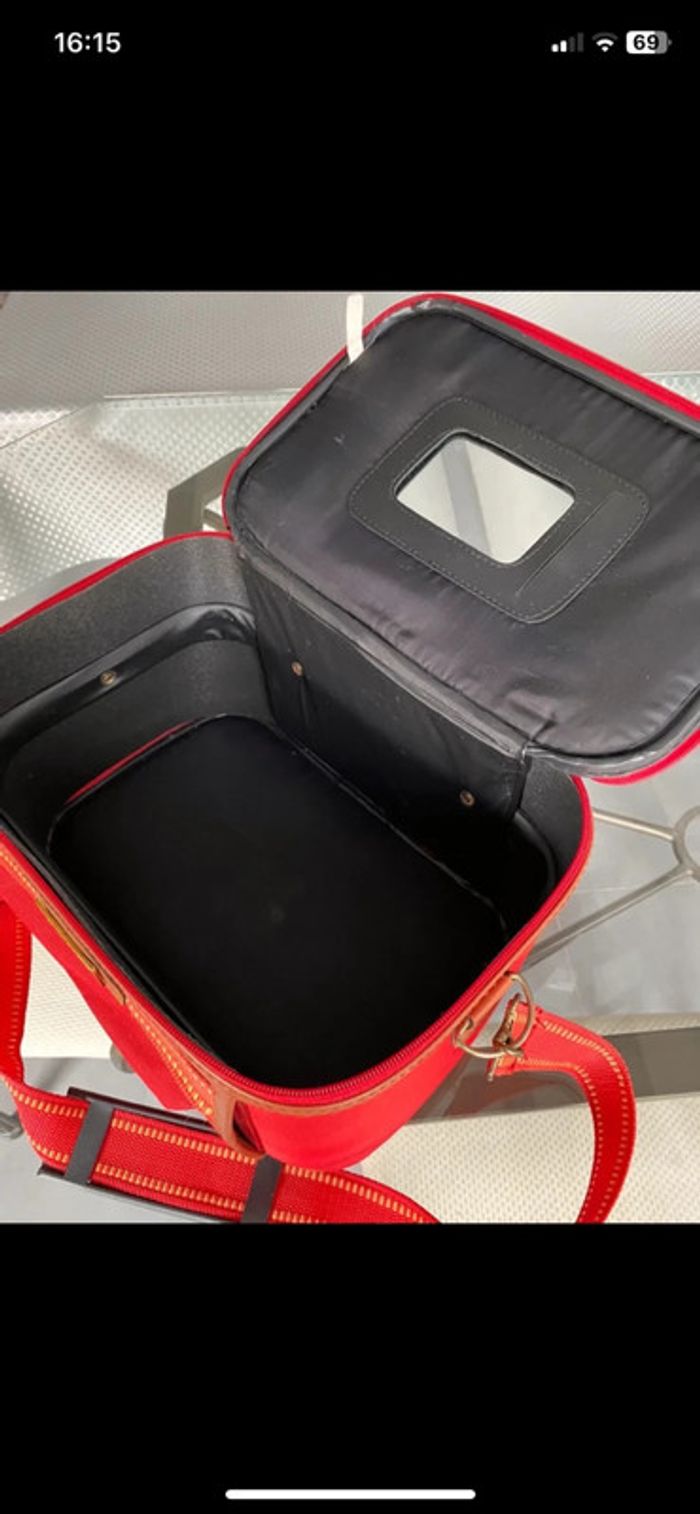 Vanity case rigide avec sangle d’épaule - vintage - photo numéro 3
