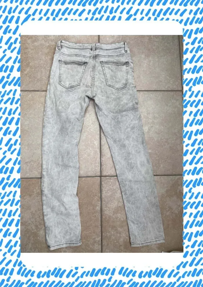 Jean slim fit Celio 40 blanc gris clair - photo numéro 6