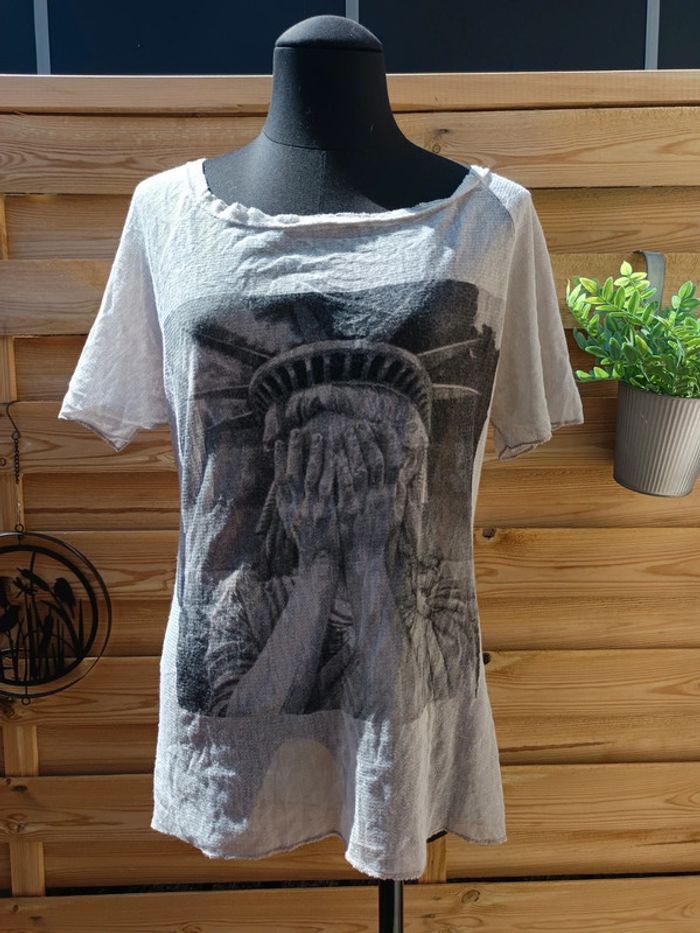 T-shirt en maille coton taille M - photo numéro 2