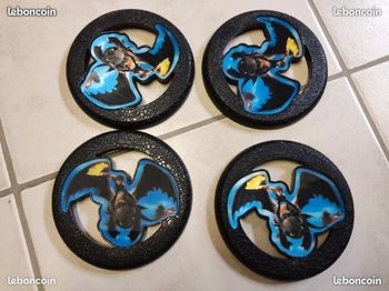 Lot de 4 mini frisbee dragons 2