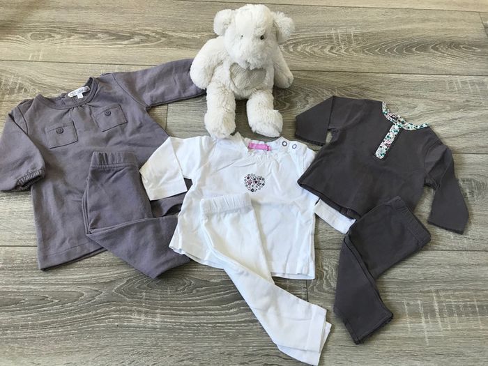 Lot 3 ensembles 3 mois fille