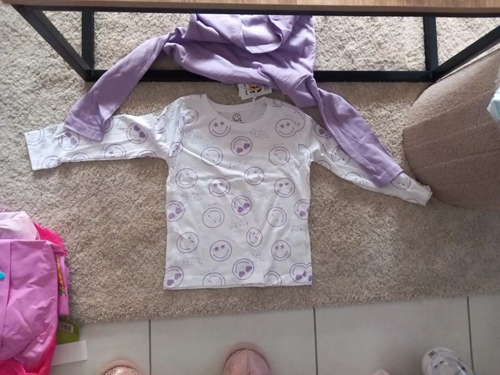 Lot de 2 t-shirt manches longues smiley 4/5 ans - photo numéro 2