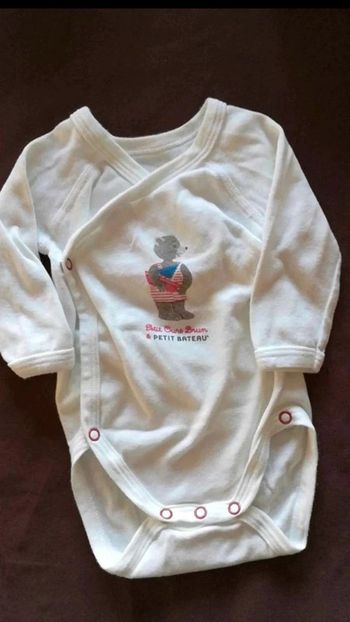 Lot de  2  Bodies petit ours brun