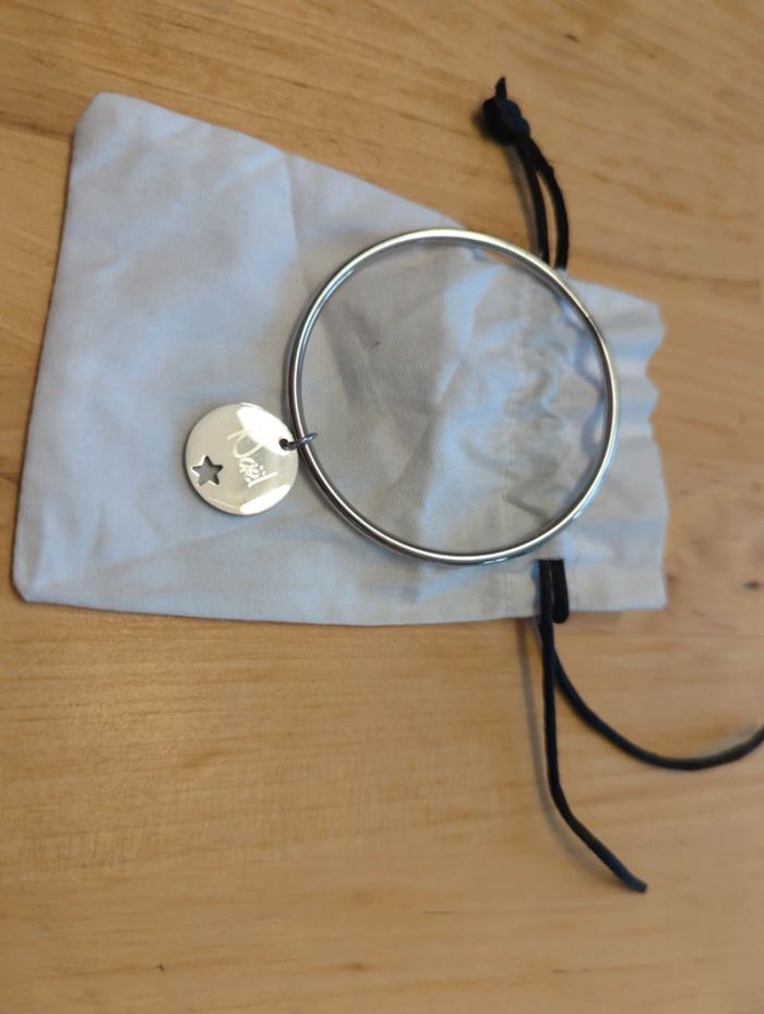Jonc médaille prénom Naël étoile - photo numéro 3
