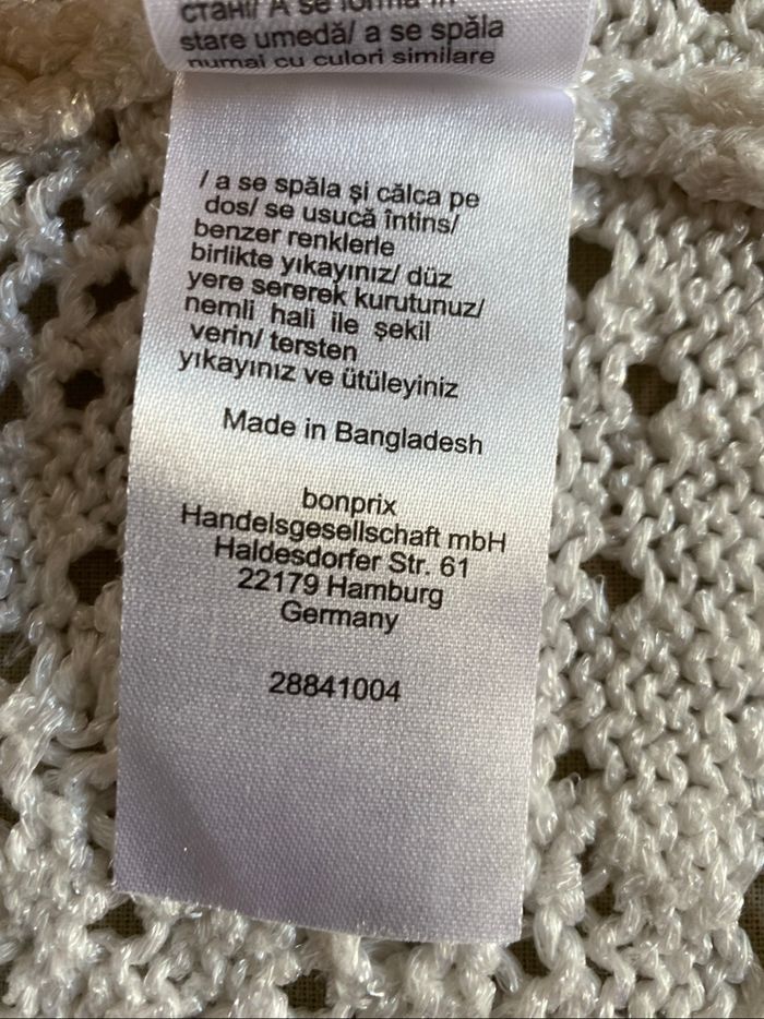 Pull blanc tricot crochet 46 Bodyflirt - photo numéro 3