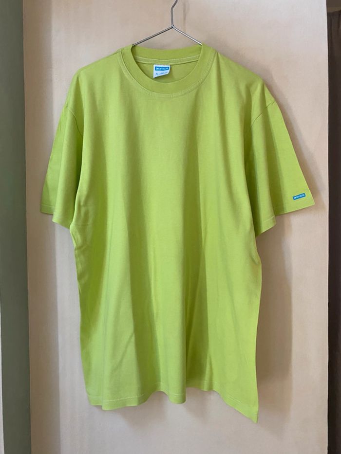 T-shirt uni anis Décathlon vintage XL - photo numéro 2