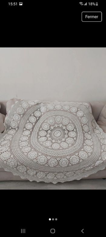 Nappe tricotée en coton