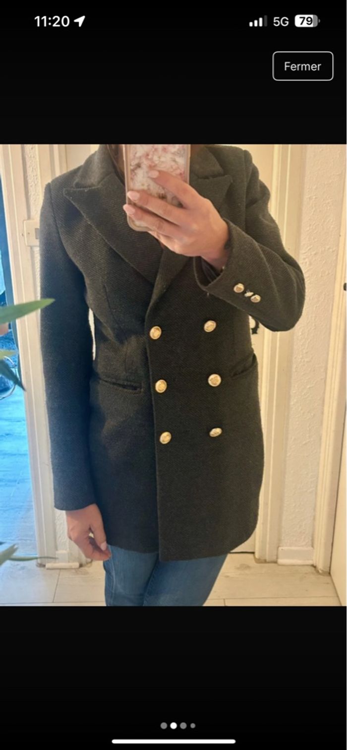 Manteau gris Attentif t36 - photo numéro 4