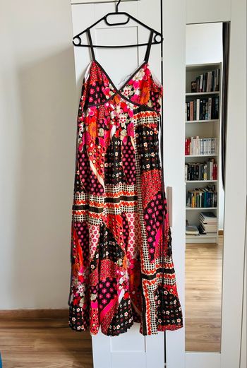 Robe longue d’été marron à motifs Promod Taille L