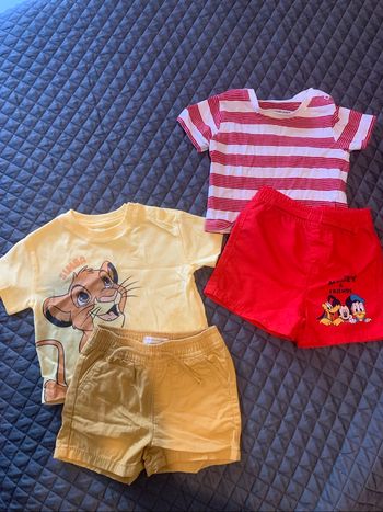 Lot ensemble short t-shirt bébé