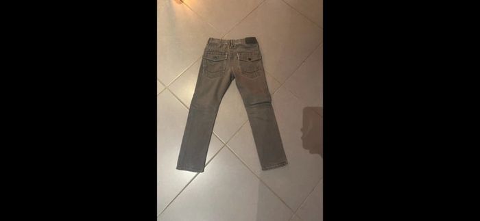 Jean / Pantalon avec poches avec rabats - Okaidi - Slim - Gris - 7 ans - photo numéro 3