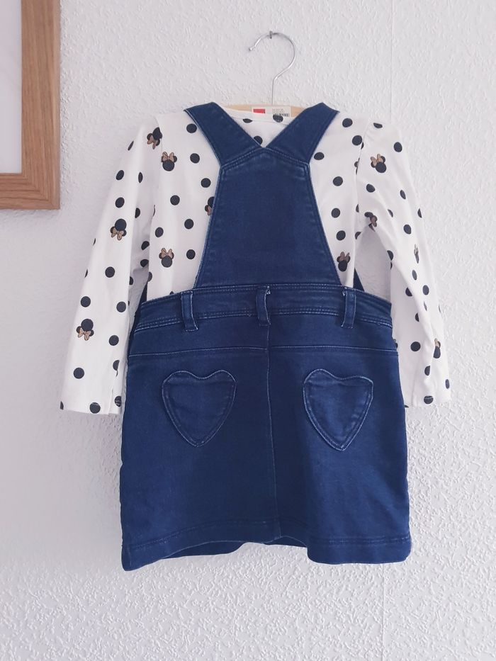 C&A - Disney - Ensemble salopette jupe en jean + tee-shirt manches longues - photo numéro 5