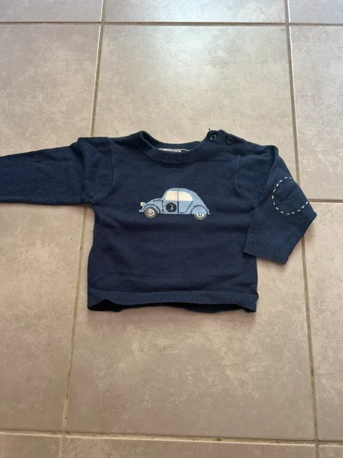 Pull marine Jacadi taille 12 mois