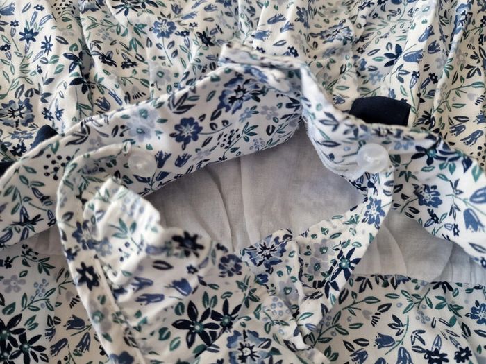 Robe 👗 cérémonie blanc imprimé fleuris - 12M - Vertbaudet [TBE] - photo numéro 6