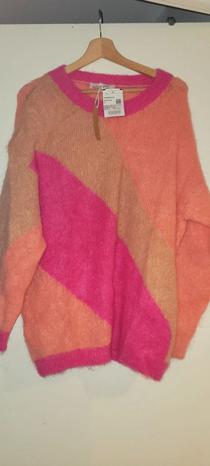 Superbe pull neuf en mohair Promod colorama effet lose taille XL - photo numéro 4