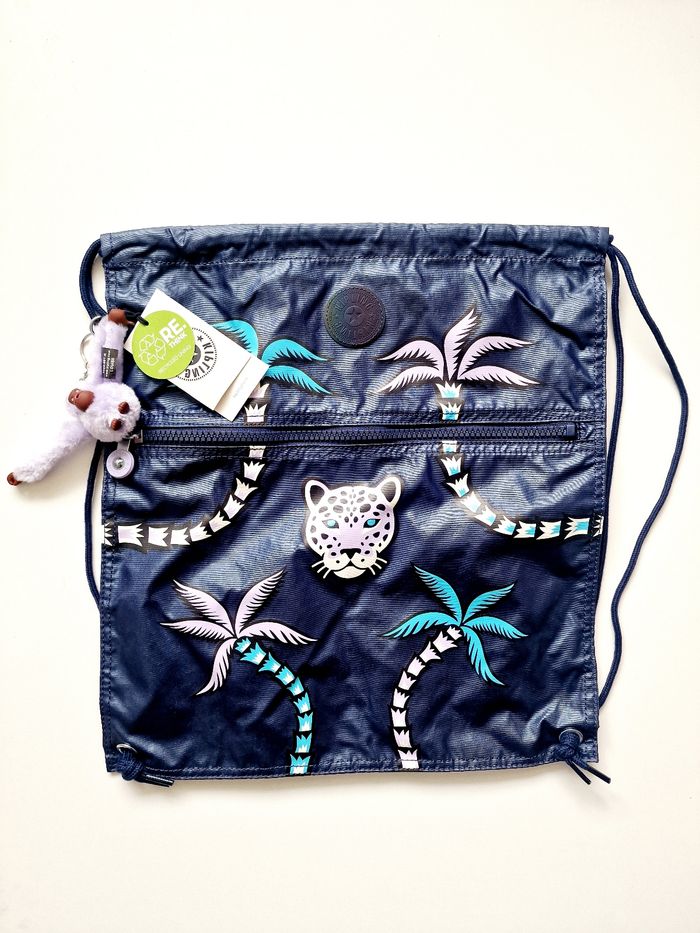Kipling - Supertaboo - Admiral Blue Palm - Sac à dos / piscine / sport - Neuf avec étiquette !