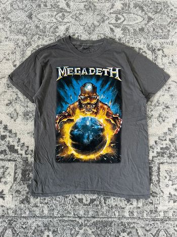 T-shirt rock oversize Megadeth gros imprimé streetwear hip-hop y2k skater taille M