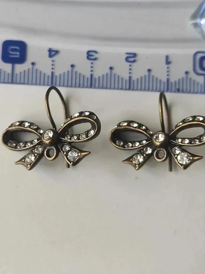 Parure broche et BO noeuds Neufs - photo numéro 4