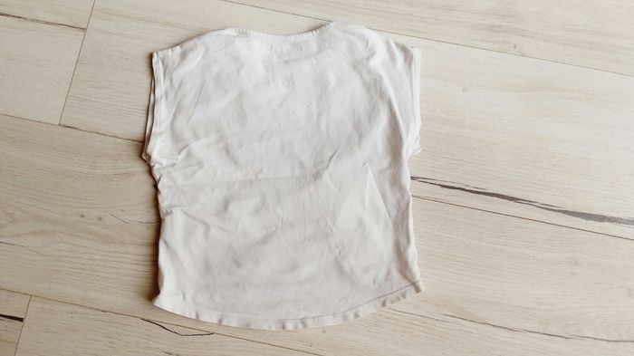 Vêtement fille tee-shirt manches courtes blanc motif chats Orchestra 4 ans - photo numéro 3