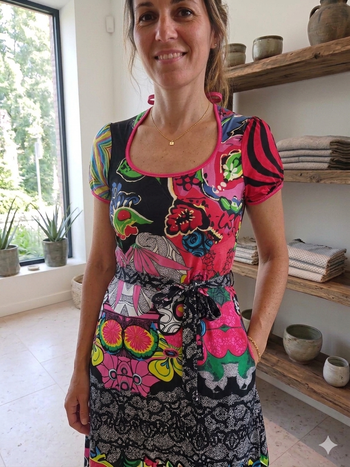 top imprimé multicolore avec ceinture taille M Desigual