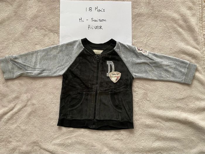 Lot de 4 gilets / pulls zippés chauds - 18 mois - Du pareil au même & autre - TBE - photo numéro 2