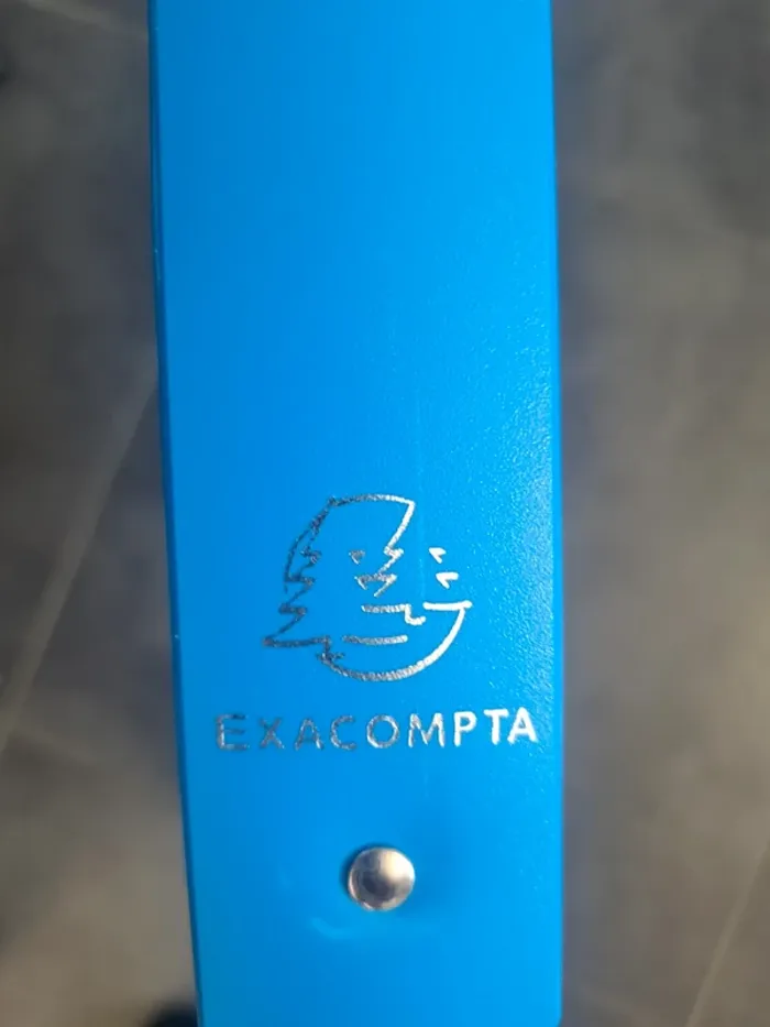 Classeur bleu souple dos 40 cm Exacompta en TBE - photo numéro 2
