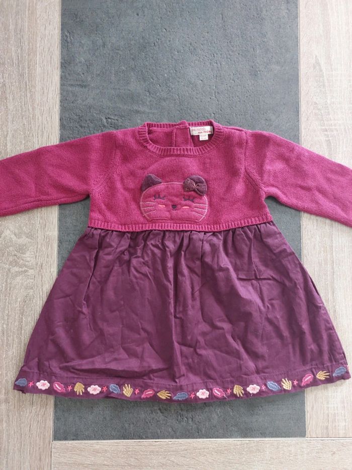 Jolie robe manches longues hiver 👧 Du Pareil au même 9mois - photo numéro 2