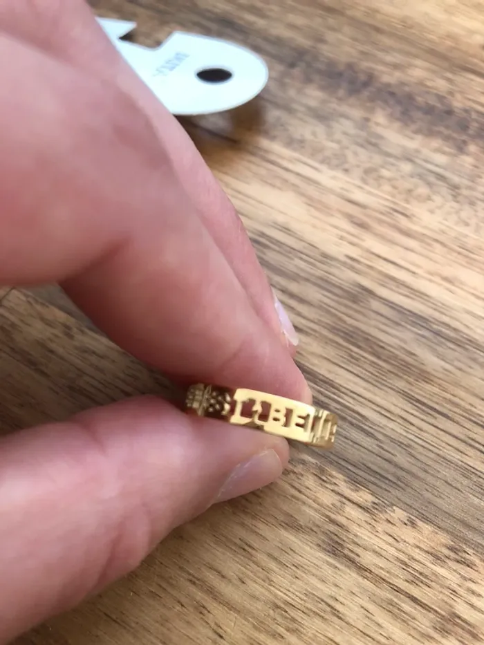 Bague La Vie est Belle doré - photo numéro 3