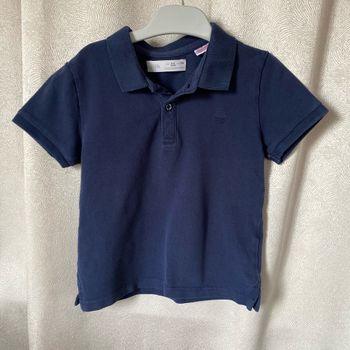 T-shirt polo bleu marine 3/4 ans Zara