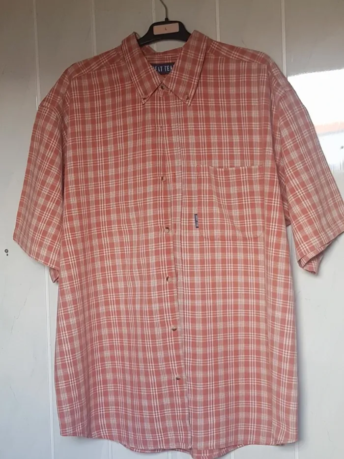 Chemise à carreaux rouille Creat Team